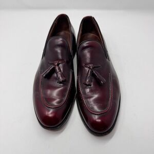 Allen Edmonds Burgundy Leather Tassel Loafers Men's Dress Shoes Size 9.5 C